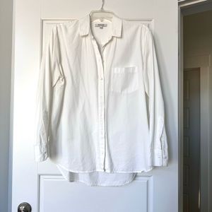 Madewell white button-down shirt